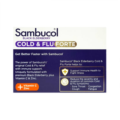 Sambucol Black Elderberry Cold & Flu Forte Capsules 24's