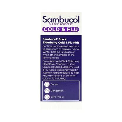 Sambucol Kids Black Elderberry Cold & Flu Relief Liquid 120ml